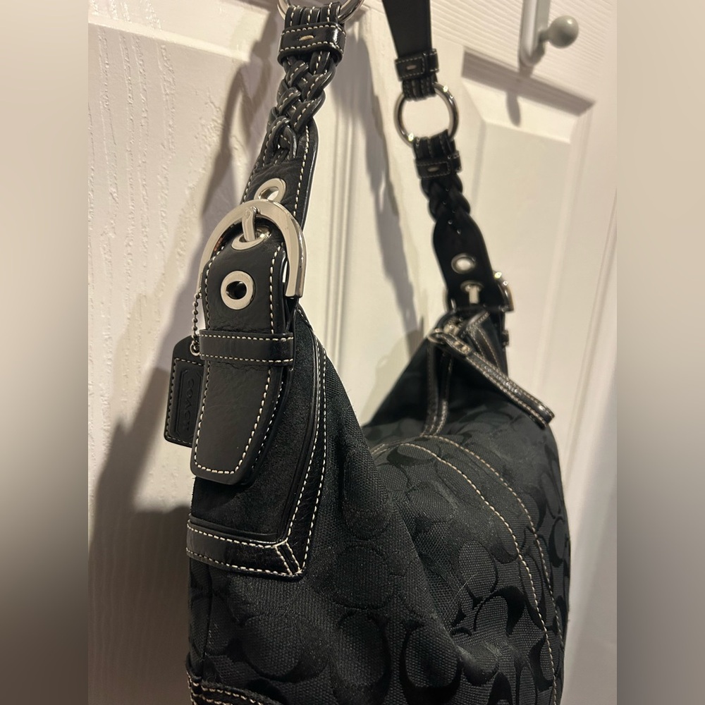 Coach Black Shoulder Hobo with Contrast Stitching 6279 - Picture 3 of 6